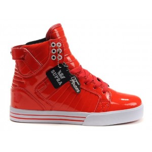 Women's Classic Shoes Supra Skytop Light Red White