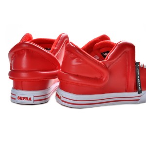 Men's Supra Falcon Low Shoes Red White Footwear UK