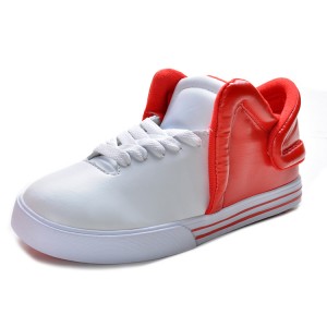 Men's Supra Falcon Low Shoes White Red New York