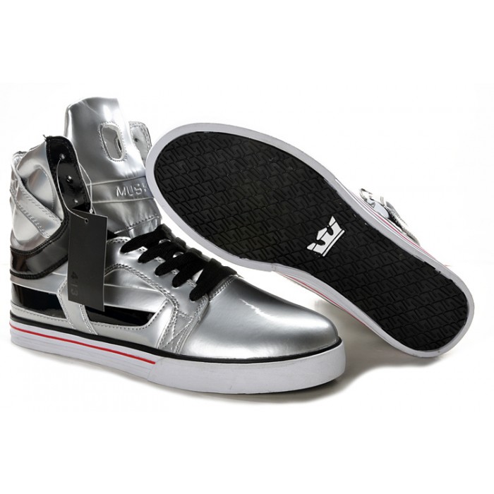 Supra 2 II Men's Shoes Silver Black White