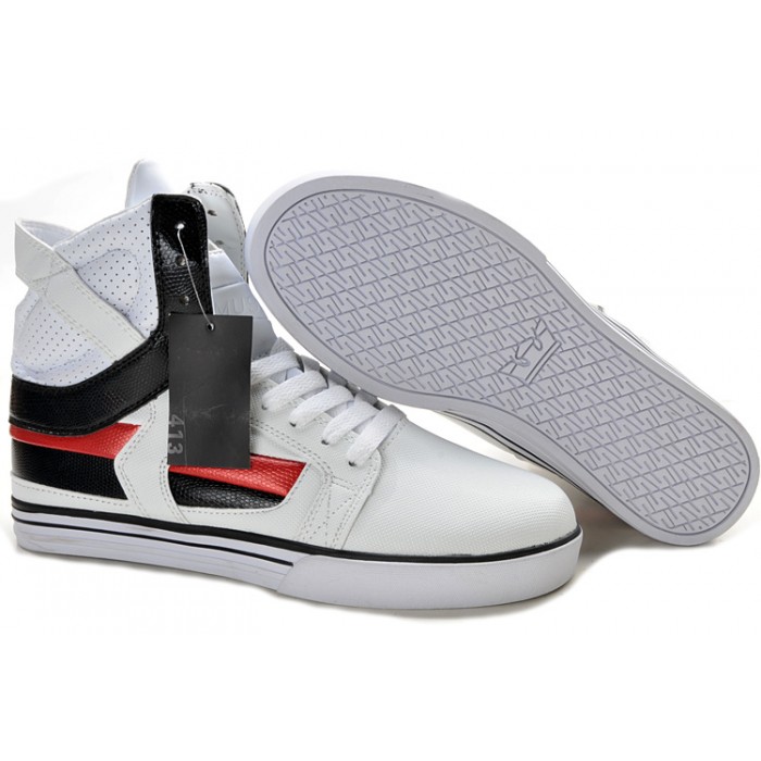 Supra 2 II Men's Shoes White Black Red