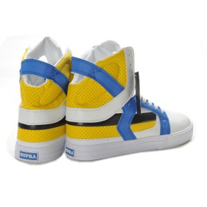 Supra 2 II Men's Shoes White Blue Yellow