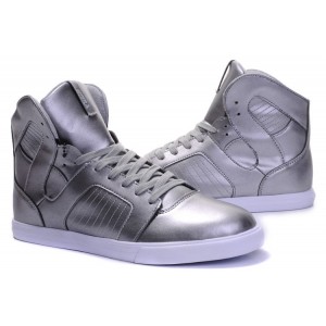 Men's Supra Pilot Shoes Silver Sneakers