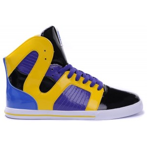 Supra Pilot Men's Shoes In Black And Blue And Yellow