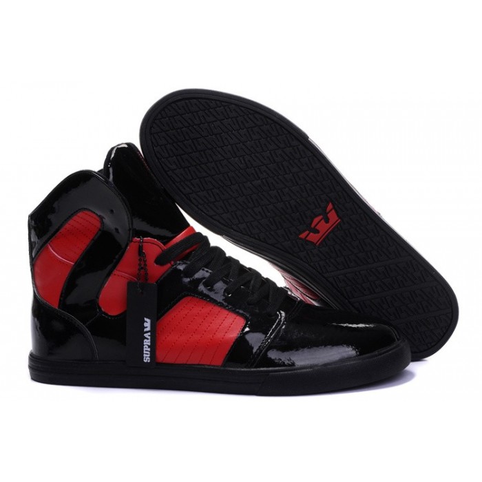 Supra Pilot Shoes Men's In Black Red NZ