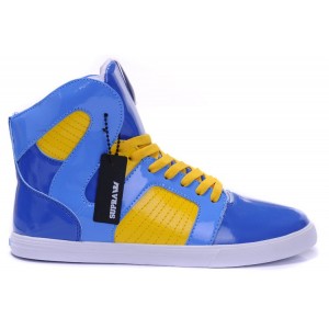 Supra Pilot Shoes Men's In Yellow Blue On Sale