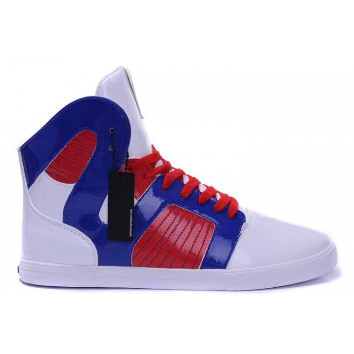 Where To Buy Men's Supra Pilot Shoes White Red Blue