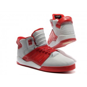 Cool Men's Supra Skytop Shoes 3 III White Red