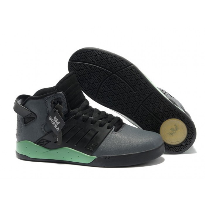 Grey Black Green Supra Skytop 3 III Men's Shoes