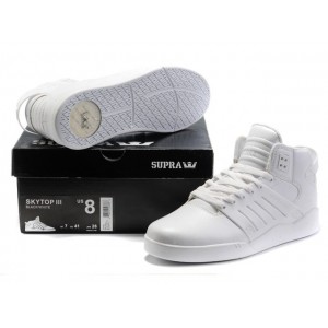 Supra Skytop 3 III Shoes Full White Footwear For Men