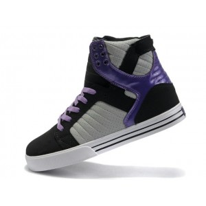Buy Supra Skytop Shoes Black Purple Grey For Men