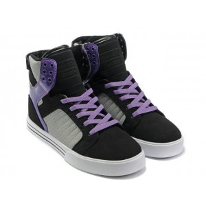 Buy Supra Skytop Shoes Black Purple Grey For Men