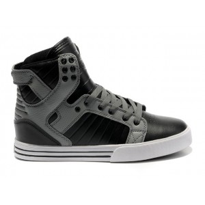 Justin Bieber Men's Supra Skytop Shoes Grey Black