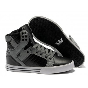 Justin Bieber Men's Supra Skytop Shoes Grey Black