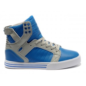 Supra Skytop Men's Shoes Blue Grey USA