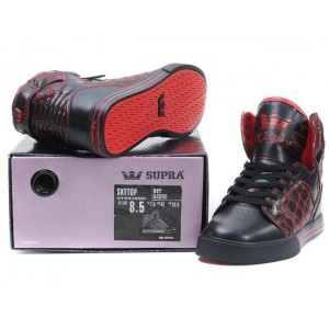 Supra Skytop Men's Shoes Gird Black Red Shop Online