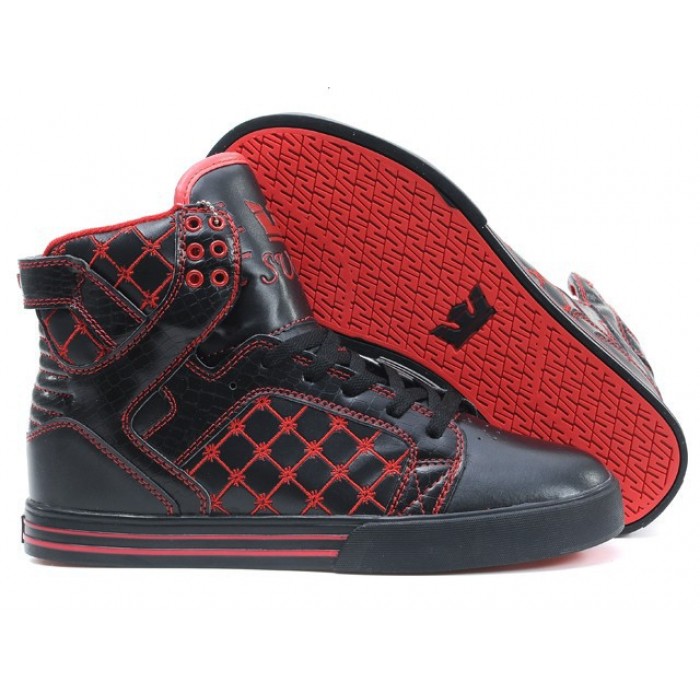 Supra Skytop Men's Shoes Gird Black Red Shop Online
