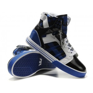Supra Skytop Men's Shoes Gird Blue White Black Sneakers