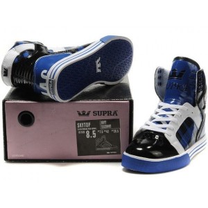 Supra Skytop Men's Shoes Gird Blue White Black Sneakers
