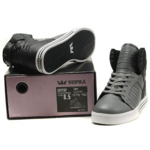 Supra Skytop Men's Shoes Grey Black Online Shop