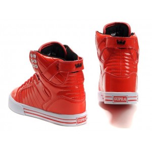 Supra Skytop Shoes Men's Red White Black