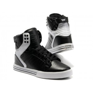 Supra Skytop Shoes Men's White Black Footwear Store