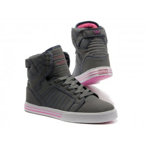 Supra Skytop Women's Shoes Pink Grey