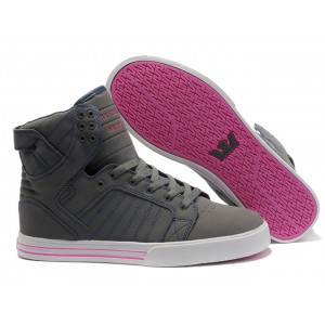 Supra Skytop Women's Shoes Pink Grey