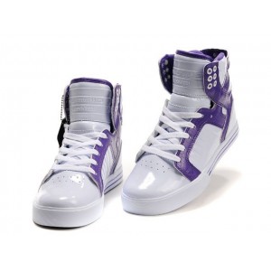 Supra Skytop Women's Shoes White Purple
