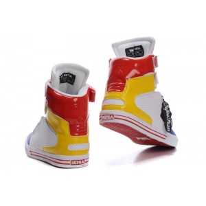 Men's Supra TK Society Shoes White Yellow Red Blue