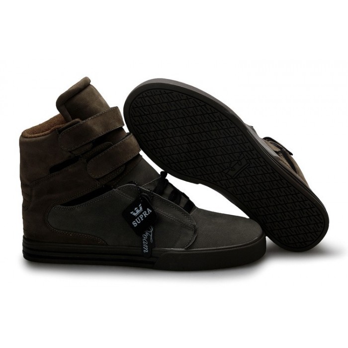 Supra TK Society Classic Shoes Men's Brown Grey Suede