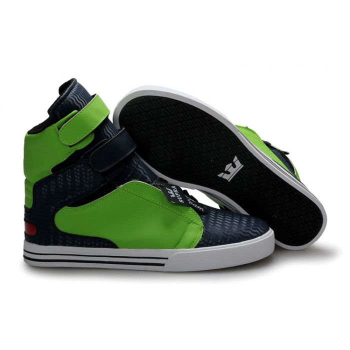 Supra TK Society Men's Shoes Black White Green