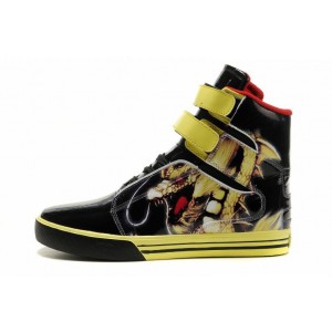 Supra TK Society Shoes Graffiti Men's Dragon Black Yellow
