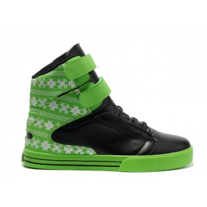 Supra TK Society Snowflake Shoes Men's Black Green