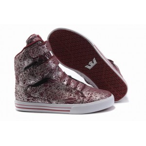Supra TK Society Texture Shoes Men's Silver Red