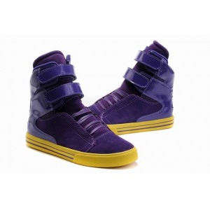 Women's Supra TK Society Classic Shoes Yellow Purple