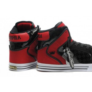 Supra Vaider Classic Men's Shoes Black Red Canada