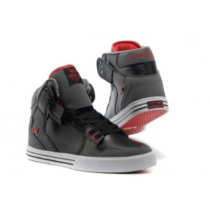 Supra Vaider Shoes Men's Black Red Grey