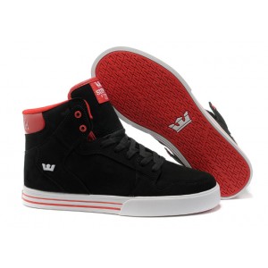 Supra Vaider Shoes Men's Red Black White