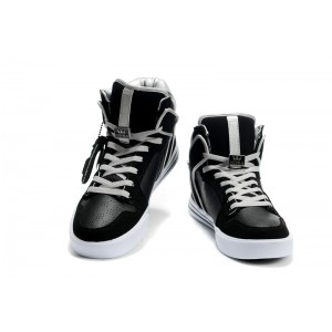 Supra Vaider Shoes Classic Black Silver For Men