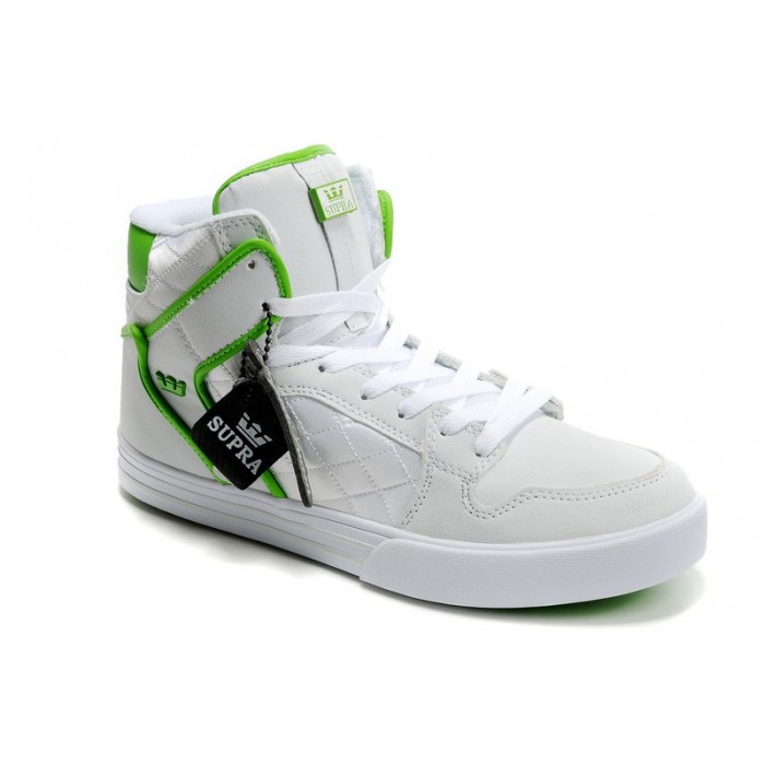 Supra Vaider Shoes White Green Men's Classic Locator